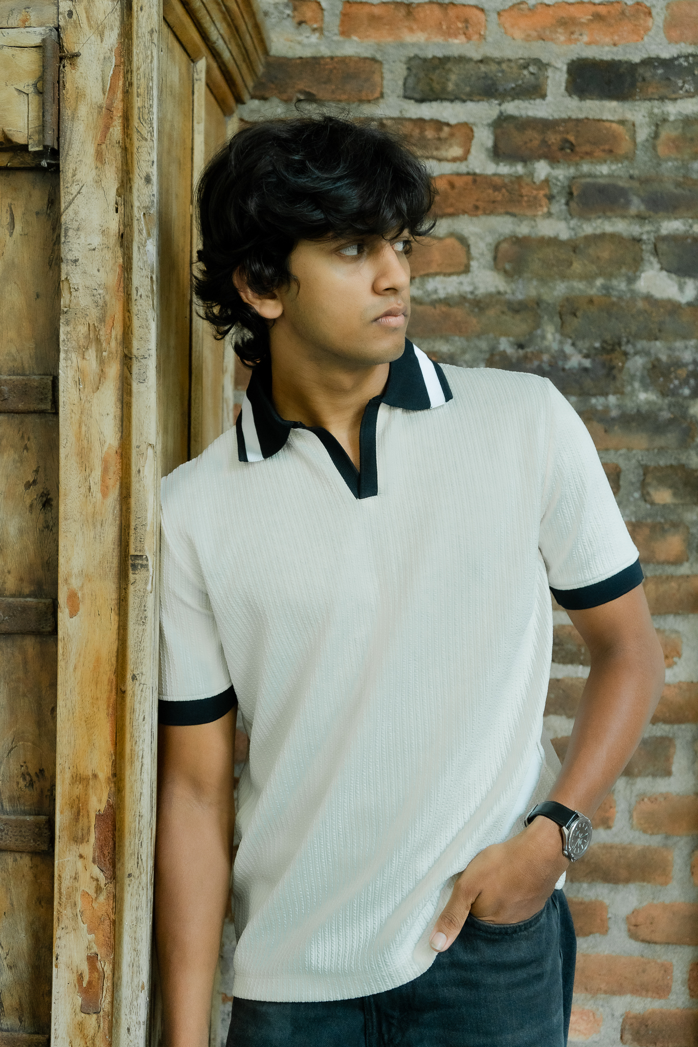 Contrast Collar Polo
