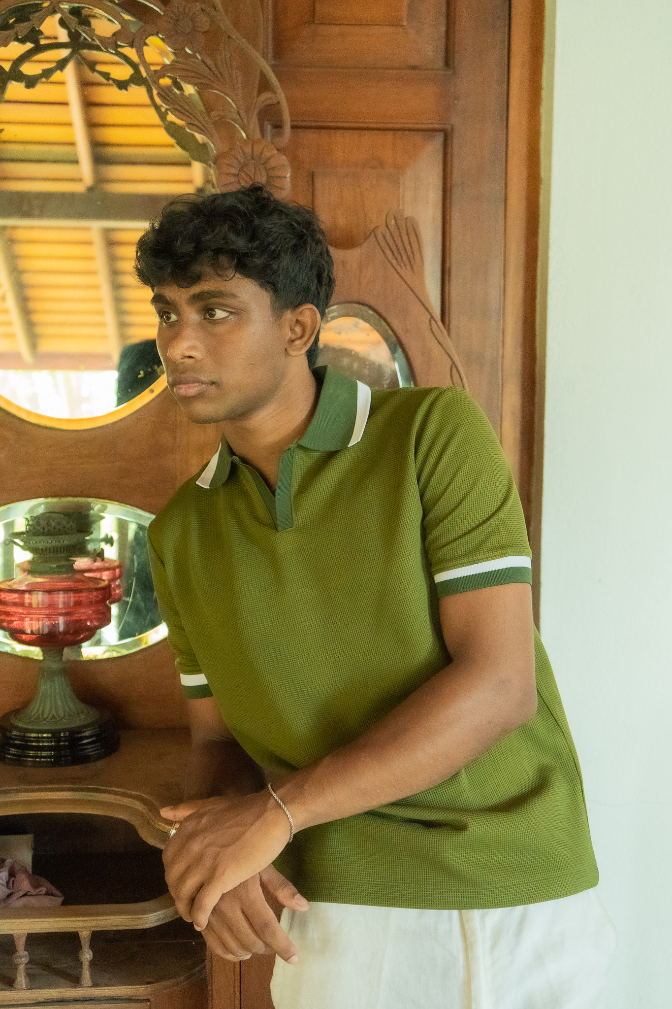 Olive Pique Polo alternate view