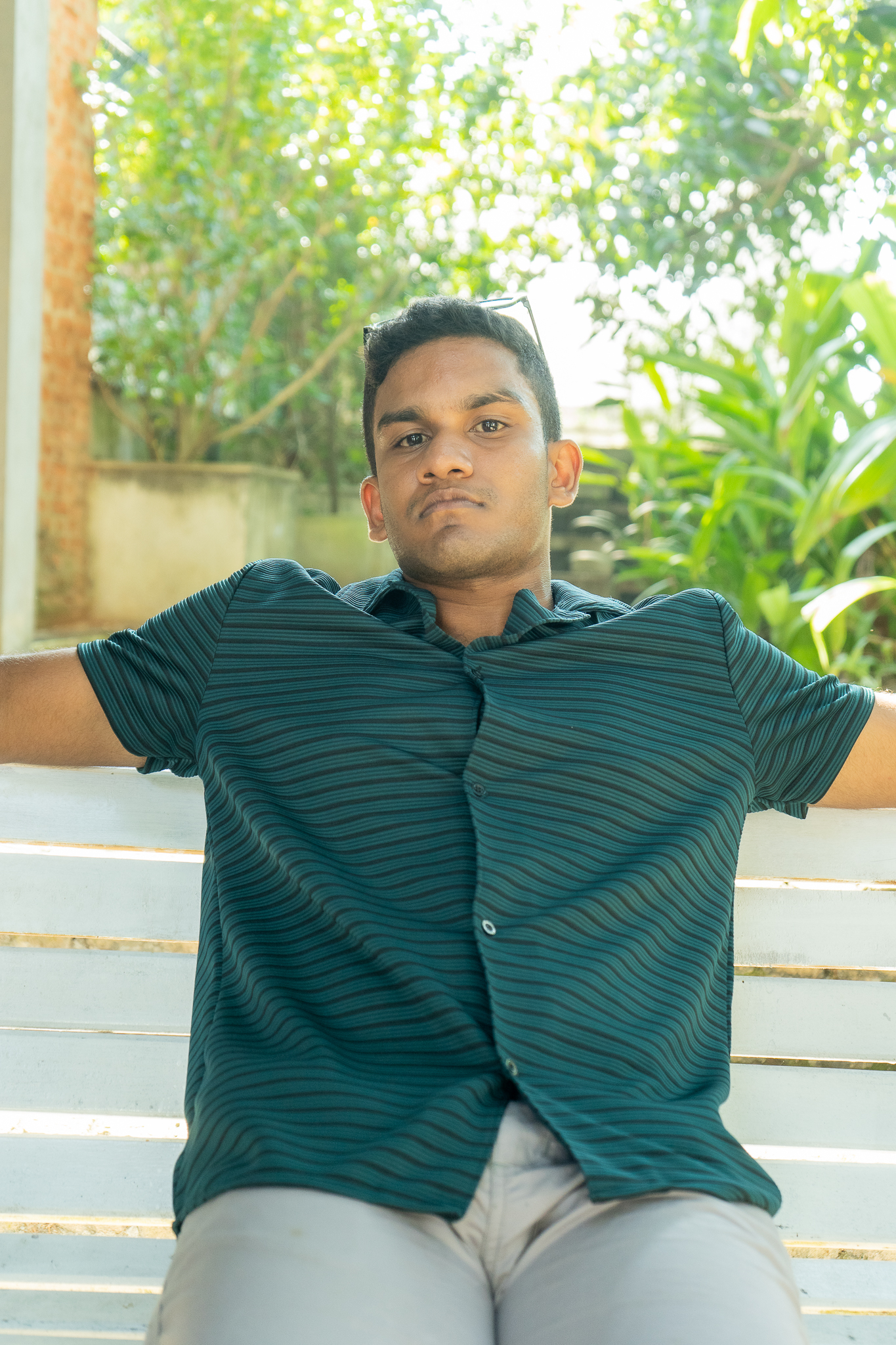 Teal Stripe Shirt view 3