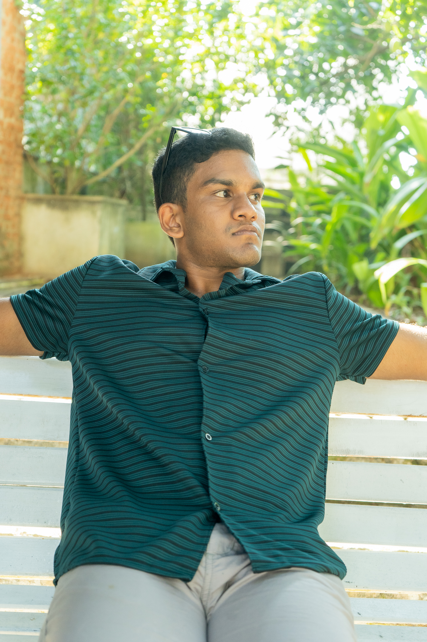 Teal Stripe Shirt view 4